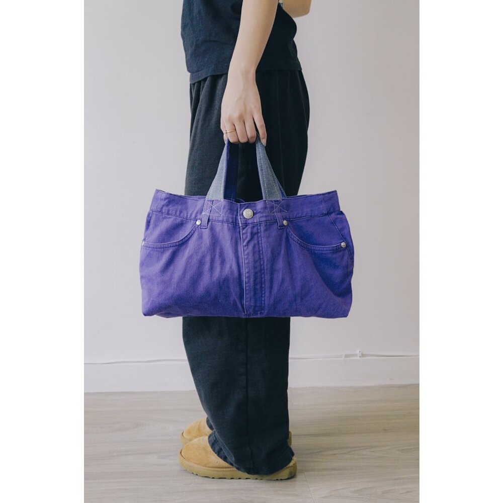 Rework Vintage Versace V2 Denim Shoulder Bag